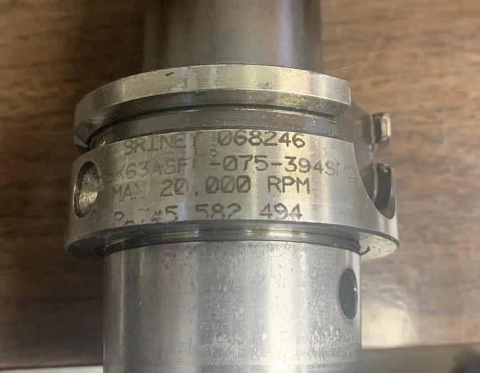 Used Briney HSK63ASF-075-394 Sp1 Shrink Fit Tool Holder GHA-163