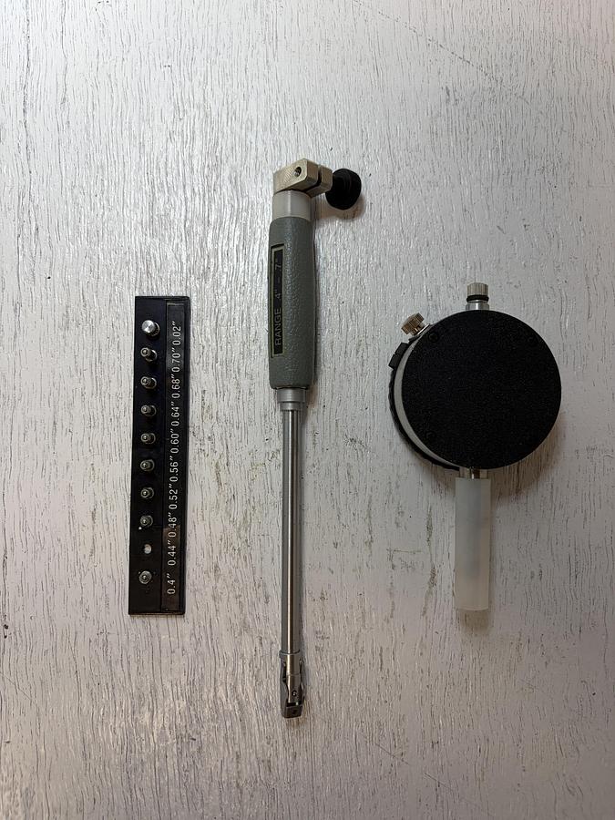 Used  MHC Dial Indicator Bore Gage Set .4"-7" with Case GHA-178