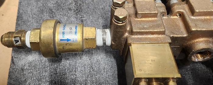 Used Solenoid Valve Ass'y w/Saginomiya ANR604G1 & (4)CKD GAP1X Solenoids - GHB-47