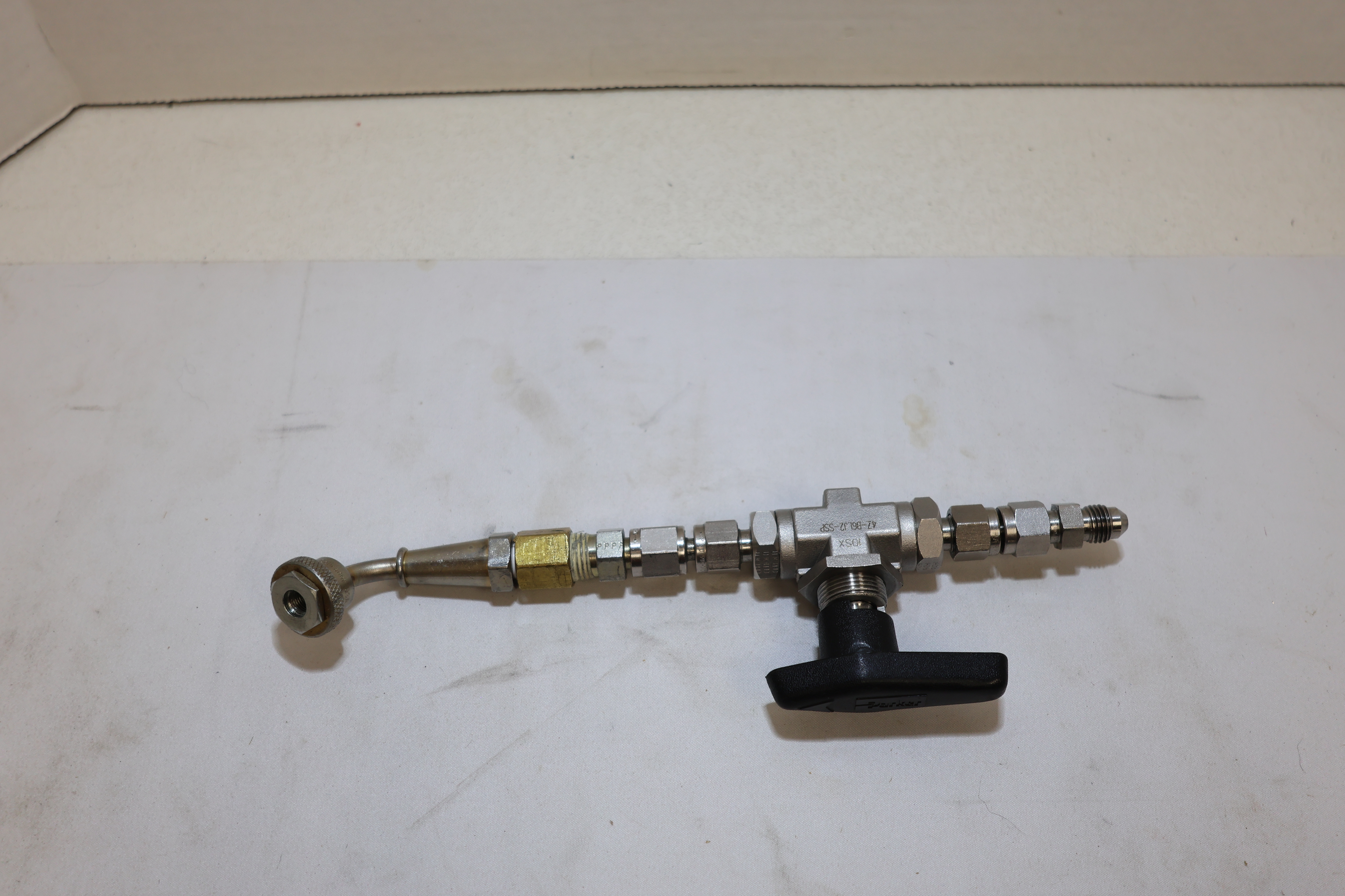 Parker 4Z-B6LJ2-SSP Stainless Dispensing Nozzle Ball Valve Assembly New