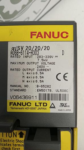 Used Fanuc A06B-6114-H303 Servo Driver/Amplifier GH500