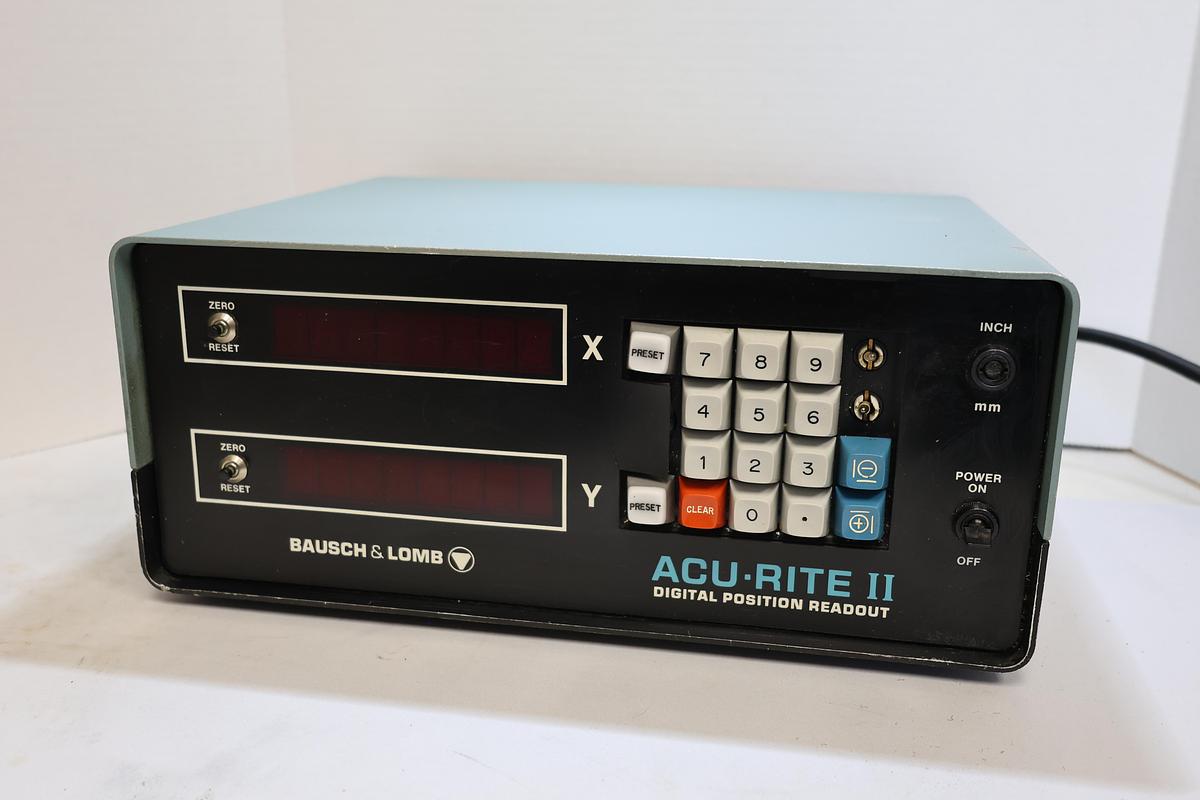 Used Bausch & Lomb ACU-RITE II 2-Axis Digital Readout DRO Cat. 38.75.67 CNC Mill