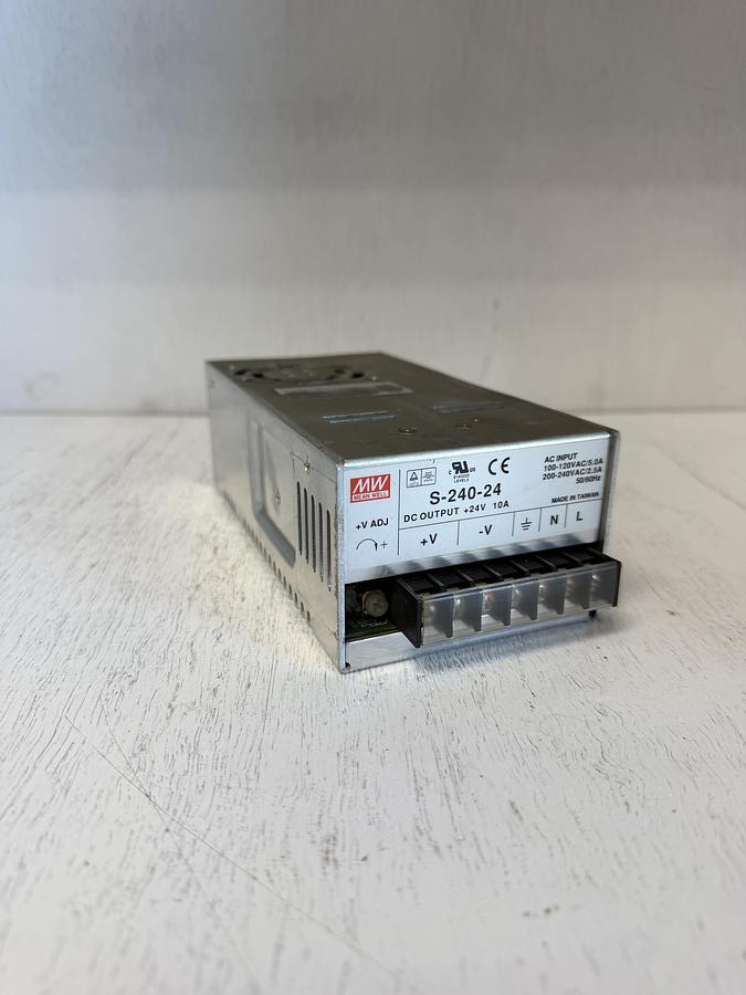 Used Mean Well S-240-24 Switching Power Supply 24VDC GHA-180