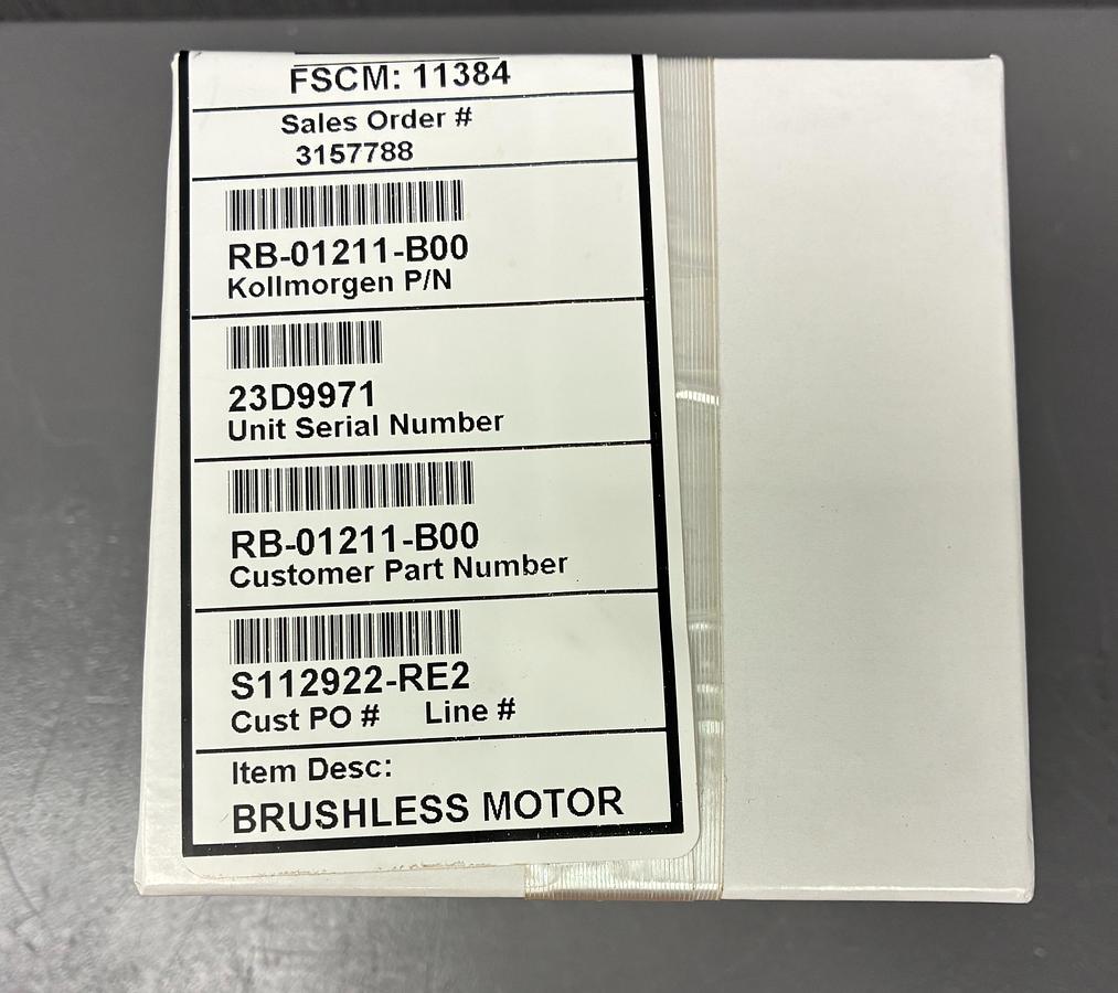 Used KOLLMORGEN RB-01211-B00 Frameless Direct‑Drive Brushless Motor GHC-44