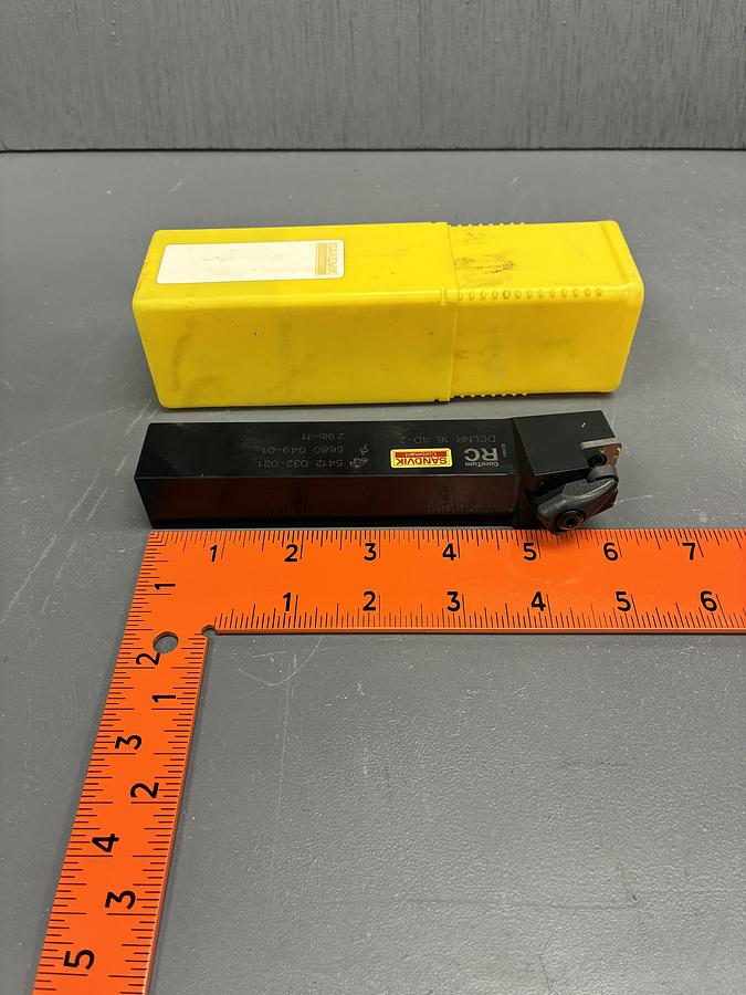 Used Sandvik Coromant DCLNR 16 4D-2 Lathe Turning Tool Holder – 1" Shank GHC-9