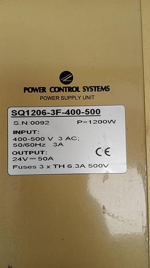Used Power Control Systems SQ1206-3F-400-500 Power Supply Unit GH507