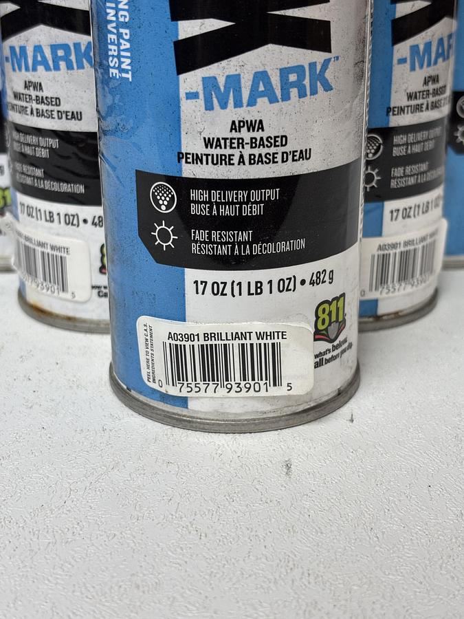 Used (Lot of 5) Krylon Quik Mark A03901 Apwa Brilliant White 17oz GHA-SS4