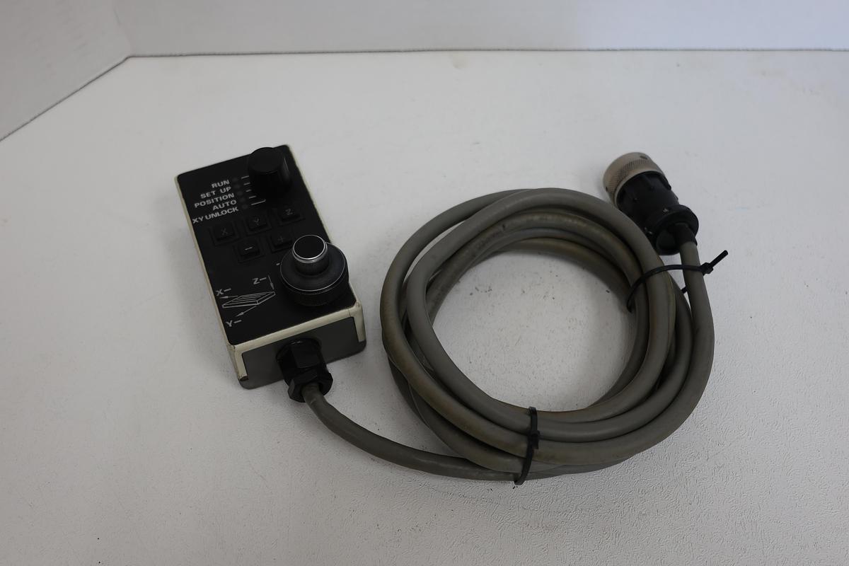 Used CNC Handwheel MPG Controller 10-Pin Round Connector X Y Z Axis – Removed from Deckel GHA-188