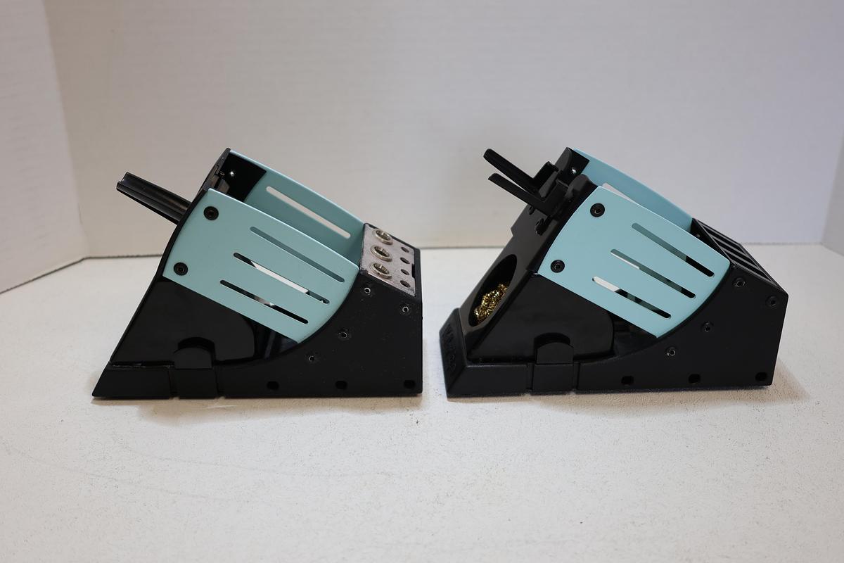Used Lot of 2 Weller Soldering Iron Stands Holders w/ Tip Cleaner & Tray
