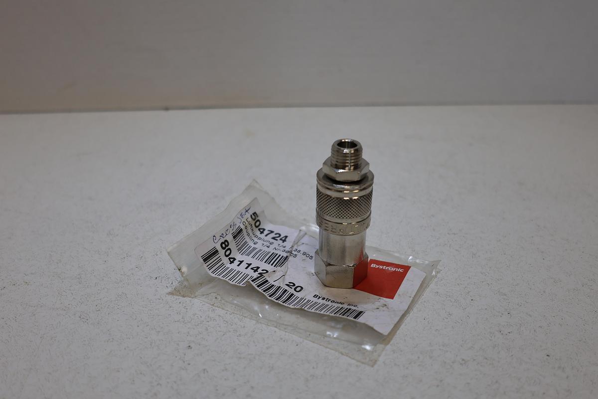 Bystronic 504724 1/4" Pneumatic Quick Connect Air Coupling NEW Multifix