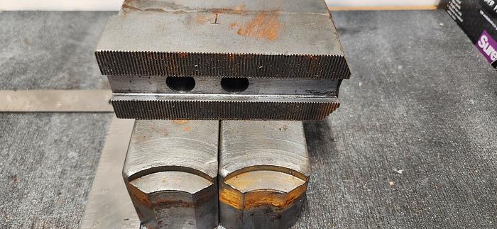 Used ALUMINUM SERRATED SOFT JAWS (set of 3)- GHA-30