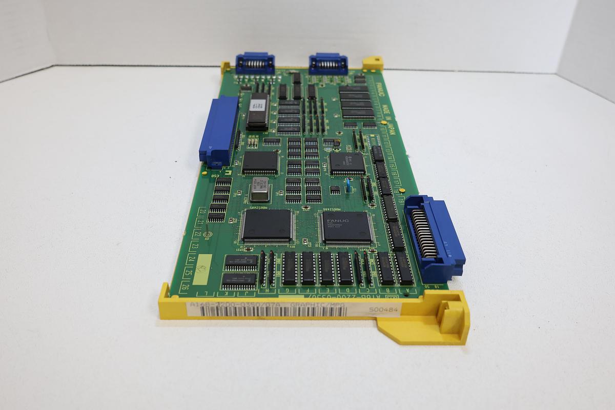 Used Fanuc A16B-2200-0350/07A Graphic / MPG Control Board – OEM CNC PCB
