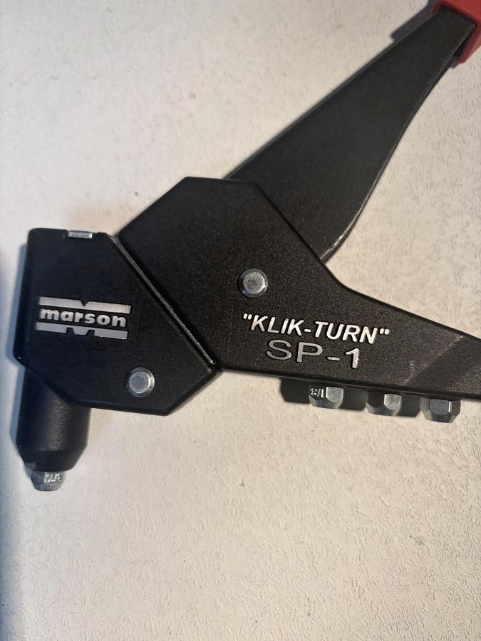 Used MARSON KLIK-TURN SP-1 Swivel Head Rivet Gun 3/32", 1/8" ,5/32", 3/16"  GHC-18