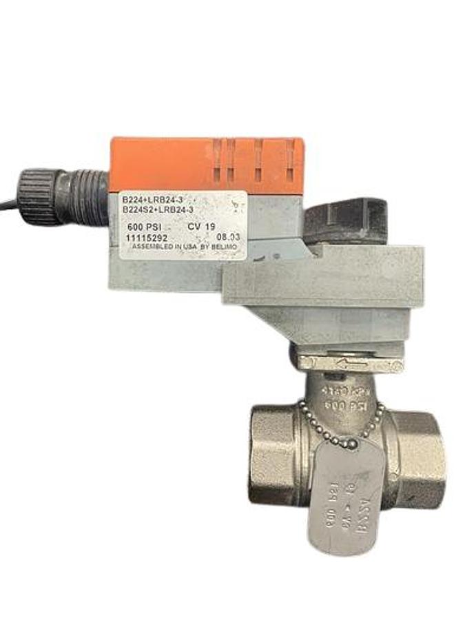 Used Belimo B224+LRB24-3 Actuator with 2-Way Valve