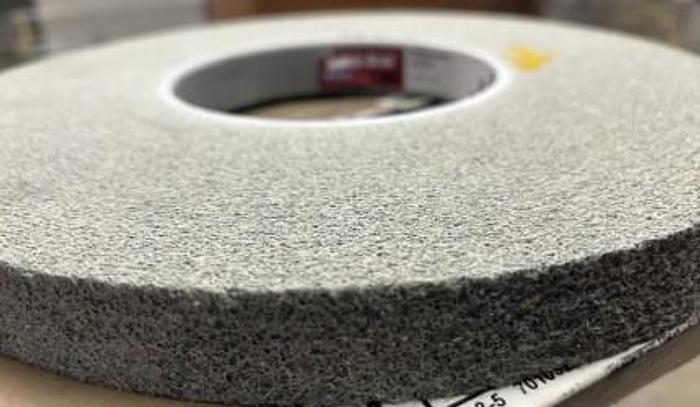 3M Scotch-Brite 12” x 1” x 5” EXL Unitized Deburring Finishing Wheel 8S Med - GHB-74