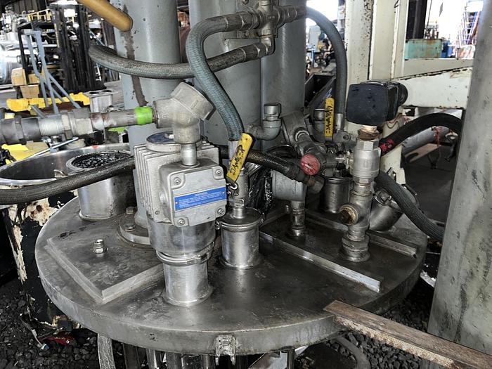 Used 100 GALLON ROSS TRIPLE MOTION MIXER - MODEL PVM-100 - S/S - VACUUM - 2 MIX CANS