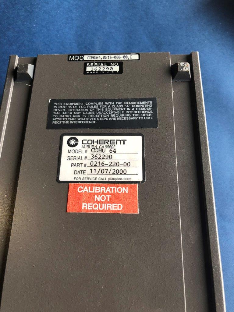 Used COHERENT COHU64 Laser Beam Profiler With COHU 6400 CCD Camera