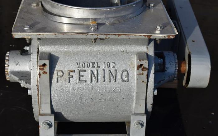 D'occasion USED ROTARY AIR LOCK VALVE, SIZE: 10'' X 4'' BLOW-THROUGH, CAST IRON, PFENING