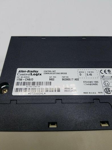 Used ALLEN BRADLEY 1756-CNB Ser D 5.45