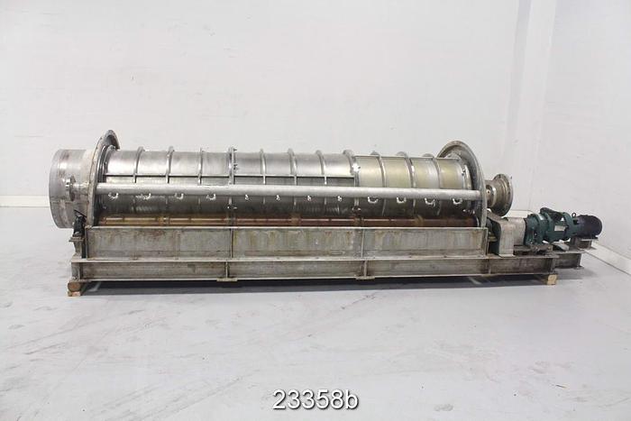 Used Fkc RST-S630X3000L Rotary Screen Thickener, 2Hp Drive, 460V, 24"X120"  Thickening Cylinder, Perforated Plate Hole Diameter Approx. 0.038" #23358
