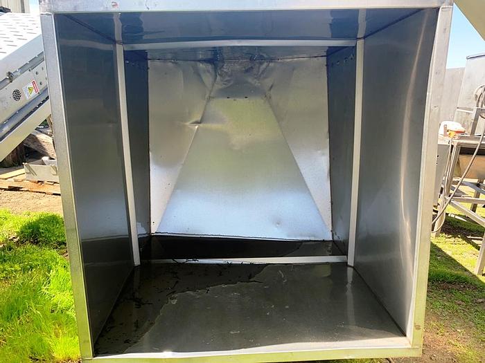 Used Bin, 65 CF, S/st, 48" x 48" x 62", Portable, Tote #S743932