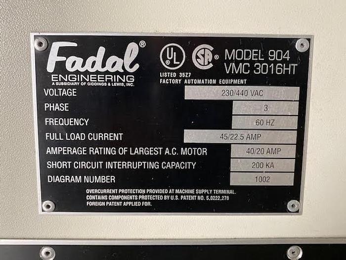 Used 2000 Fadal VMC 3016HT - Video