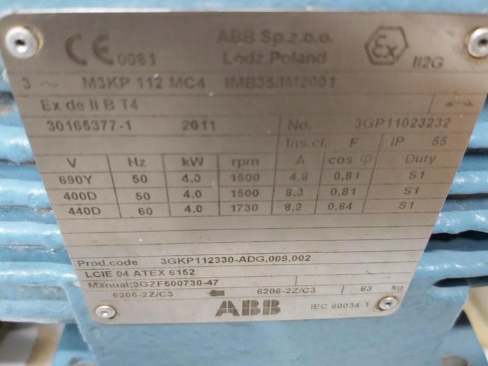 Gebraucht Flüssigkeitsring Vakuumpumpe ME160478100G0X3, Samson / ABB, 160m³, Ex Schutz, gebraucht-Top