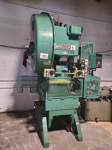 Used Minster 60 Ton Stamping Punch Press OBI with Roll Feed & Press Watch