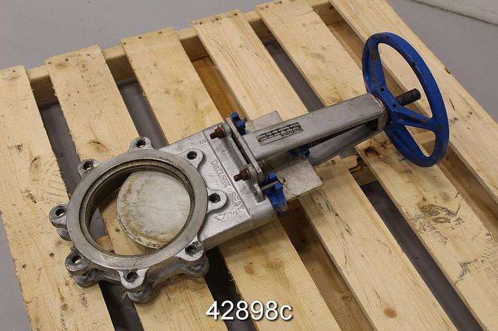 Used Dezurik 8' Hand Operated Knife Gate Valve #42898