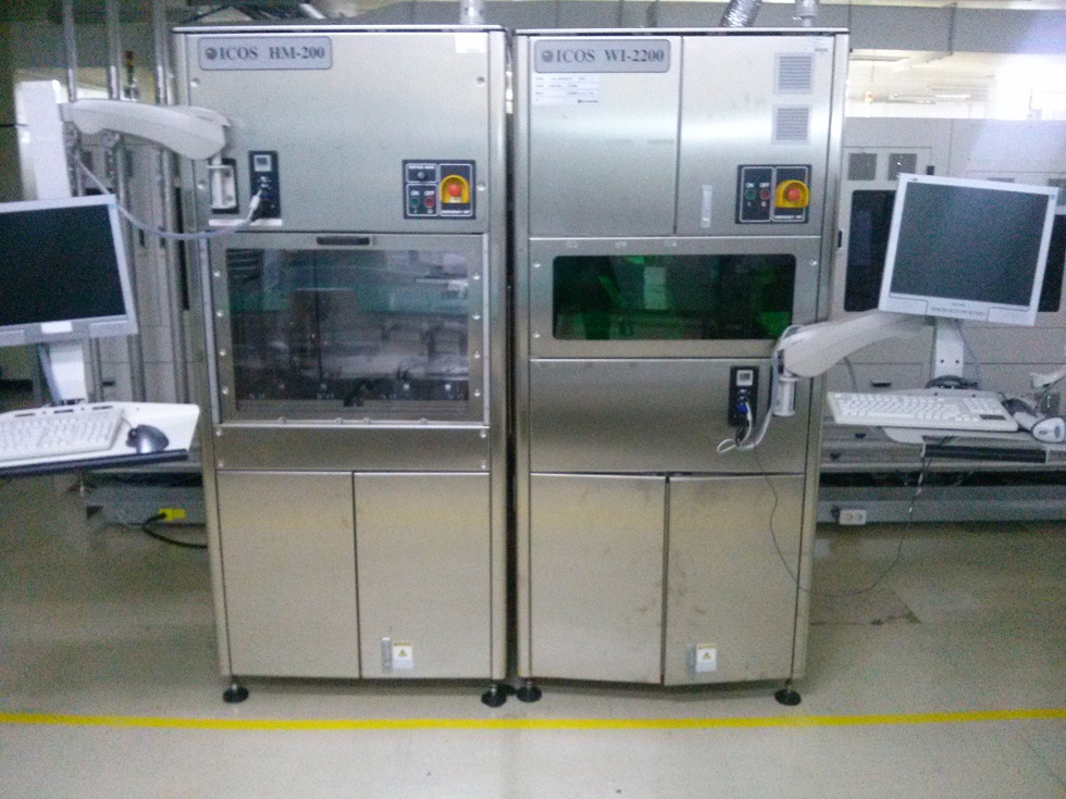 Used ICOS WI-2200 LED Wafer Surface Inspection & MH-200 Wafer Handler system