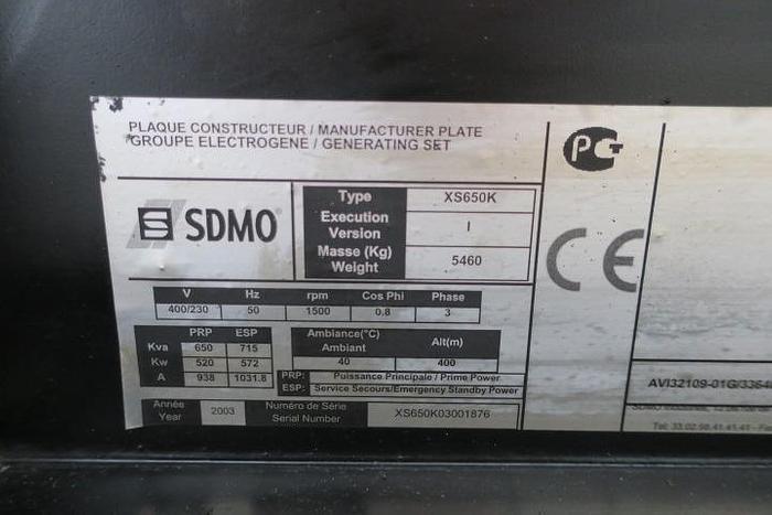 Usato 2003 MTU KVA: 650