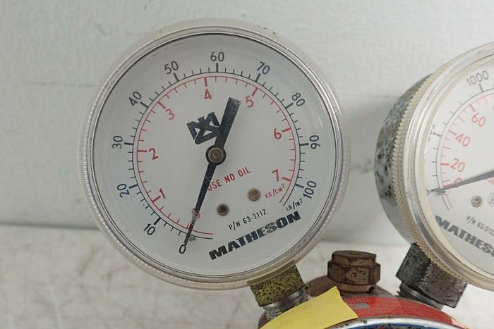 Used Matheson 8-580 Twin Gauge Gas Regulator