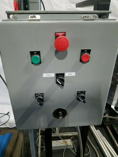 Used CoilMate Motorized Stock Reel Payoff feed with sensors start stop automatic