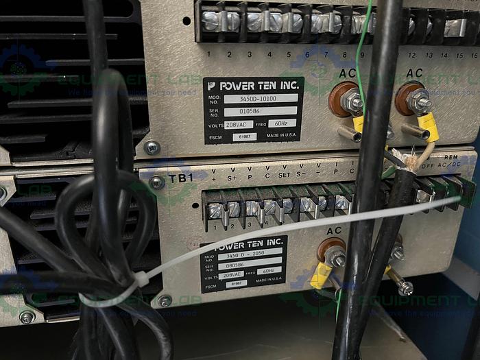 Used Power Ten Inc 3450D-4050, 3450D-10100, 3400d-7.5250 w/ Wakefield Utility Rack