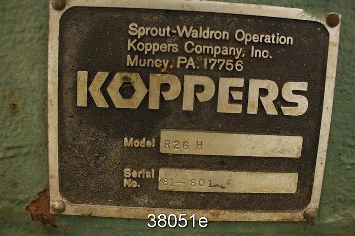 Used Sprout Waldron R26H Refiner, 26" Rotor #38051