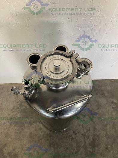 Used Alloy Products  20L 316 Stainless Steel Pressure Vessel 185 PSI w/ 22" Dip Tube