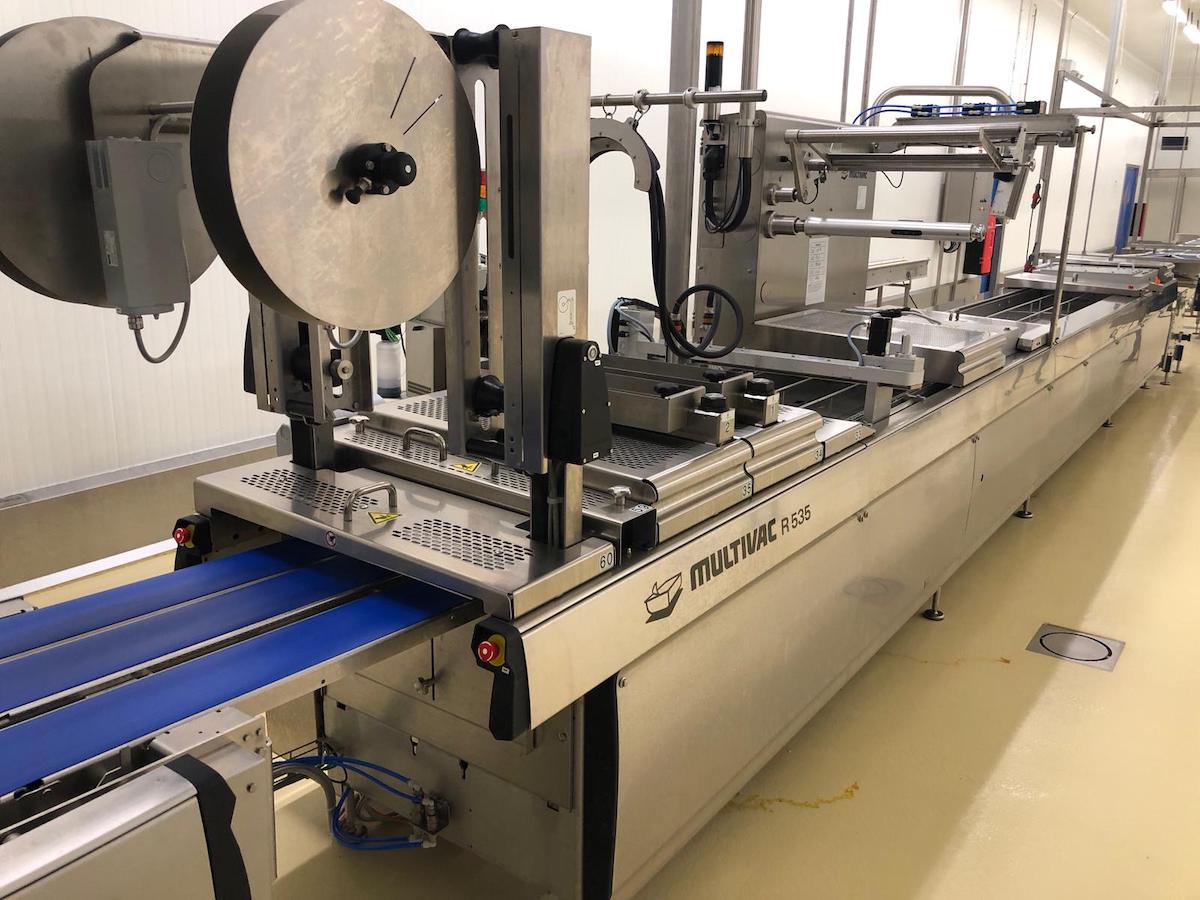 Used Multivac R535 thermoformer with Mettler Toledo inspection