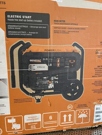 Generac GP8000E Electric Start Portable Generator 8000W COsense Technology