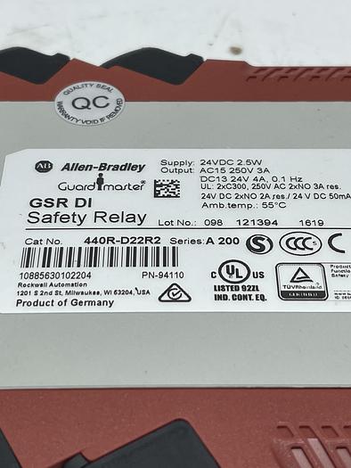 Used AB ALLEN BRADLEY 440R-D22R2