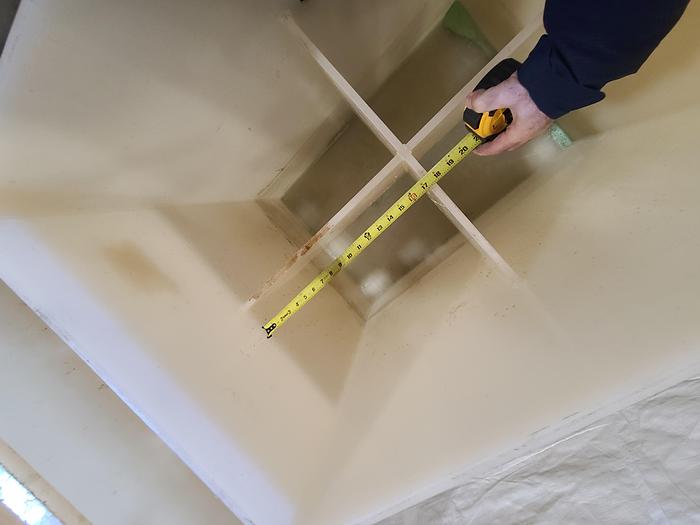 Used Polypro Tank Counter Flow Rinse side and bottom support 70" x 28" x 29" Removable Partition - LARRY PLEASE CHECK DEMENTIONS