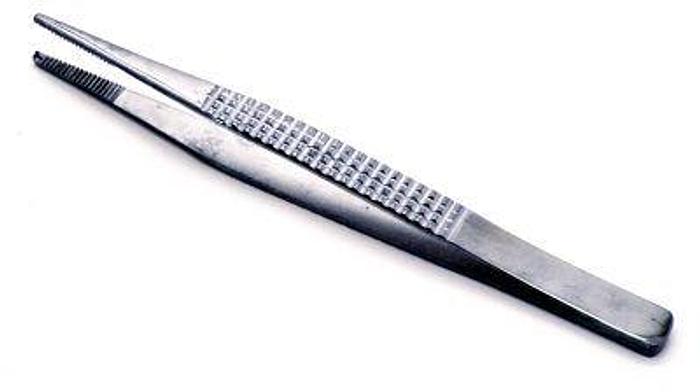 Used Forceps Tissue Dissecting Bonney 1 in 2 Teeth 180mm (7in) AESCULAP BE-125-01-W