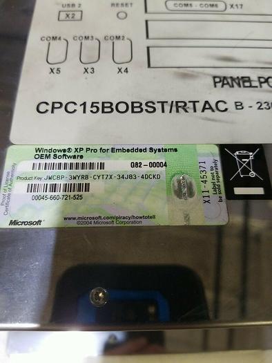 Used Touch Panel PC 2490 1530 00, CPC15BOBST/RTAC B-230606-50