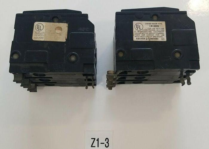 Used *PREOWNED* SQUARE D 20 AMP 3 POLE CIRCUIT BREAKERS (1) LM-8899 (1)?