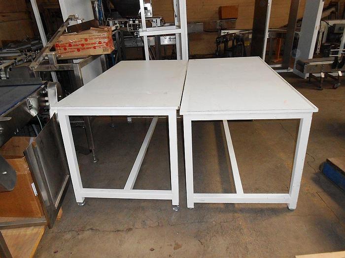 Used Table, Prep, 34" x 6', C/st Frame, Hardwood Top (2) #S741980