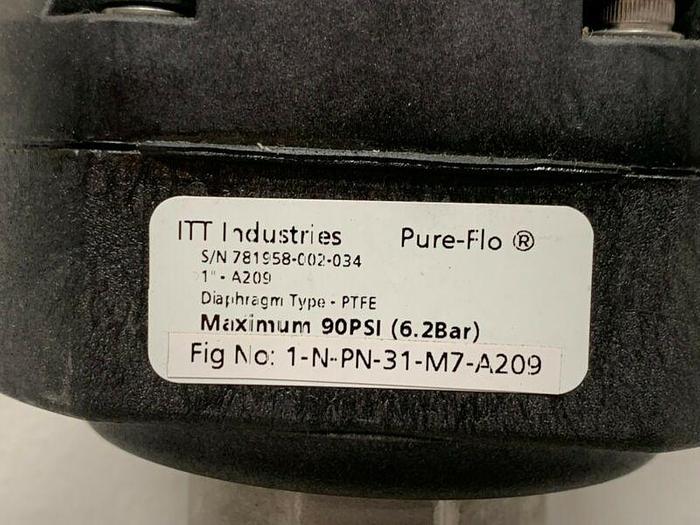 Used ITT Pure-Flo A209 3-way Stainless Steel Valve w/ 2" San Fit & Position Monitor