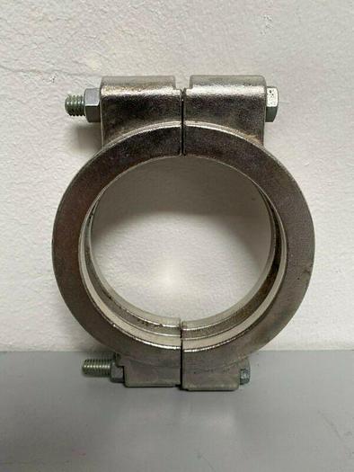Used Lot of 2 - Tri-Clover Stainless Steel 4" OD Bolted High Pressure Clamp