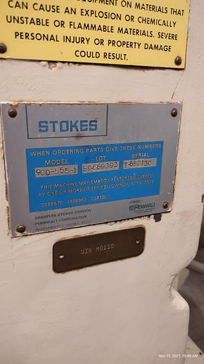 Used 1 Used Stokes Pacer Press – 45 Station Rotary Tablet Press