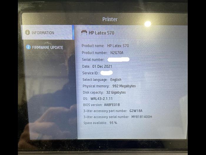 Used 2018 Hewlett-Packard HP Latex 570