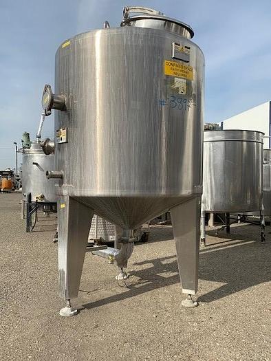 Used 400 Gallon Stainless Steel Vertical Holding Tank