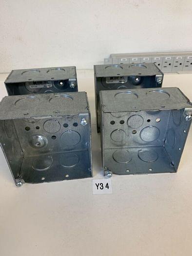 Steel City 52171 3/4 Pre-Galvanized Steel Square Box (Lot Of 4) Fast Shipping!
